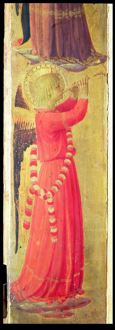 Angelo che suona un flauto (dettaglio) da Fra Angelico